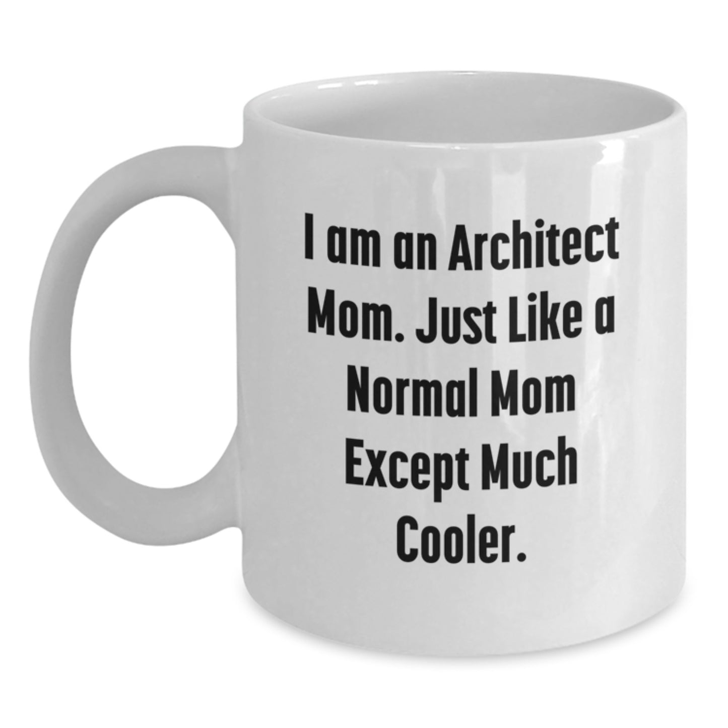 Funny Architect Mom Gifts for Women Friends Christmas White Coffee Mug - 'I Am An Architect Mom' - Unique Office Mug - Main