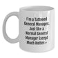 Funny General Manager Gifts for Him - Unique White Coffee Mug, I'm A Hot General Manager Quote, Perfect General Manager Christmas Unique Gift - Main