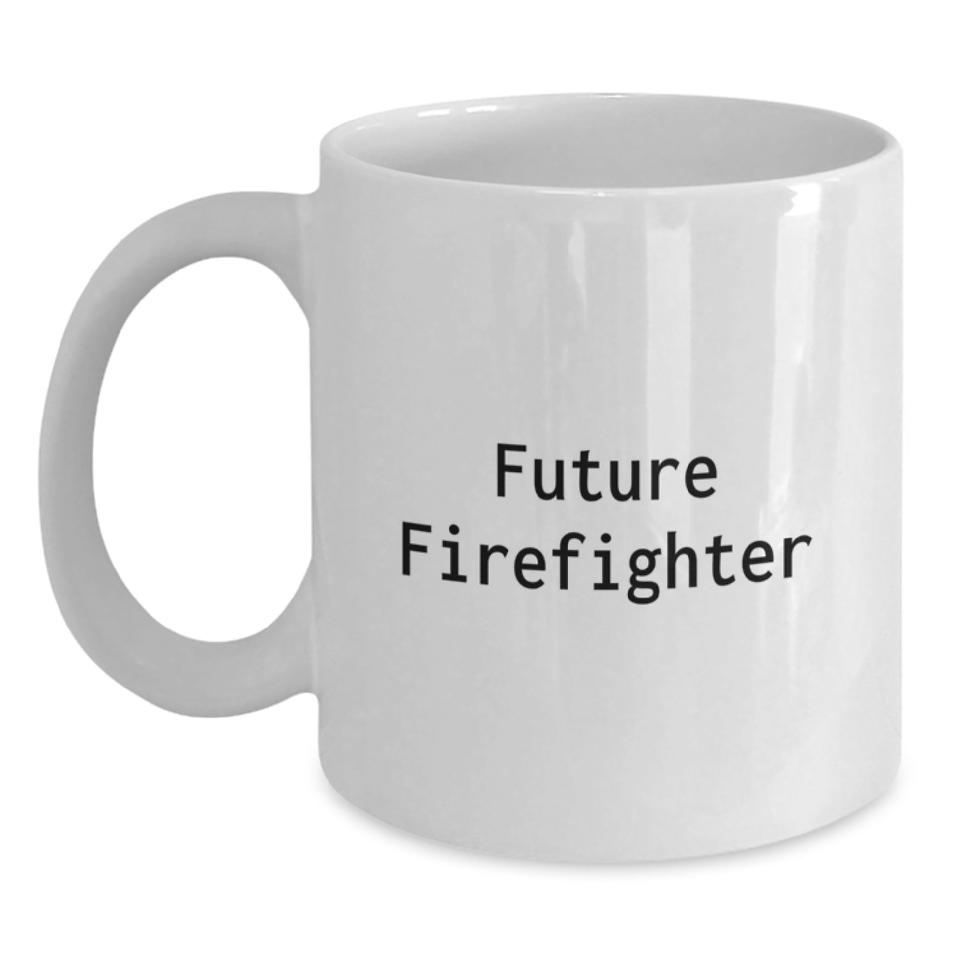Funny Firefighter Gifts for Men - Future Firefighter White Christmas Coffee Mug, Gifts from Men to Firefighter Friends - Main