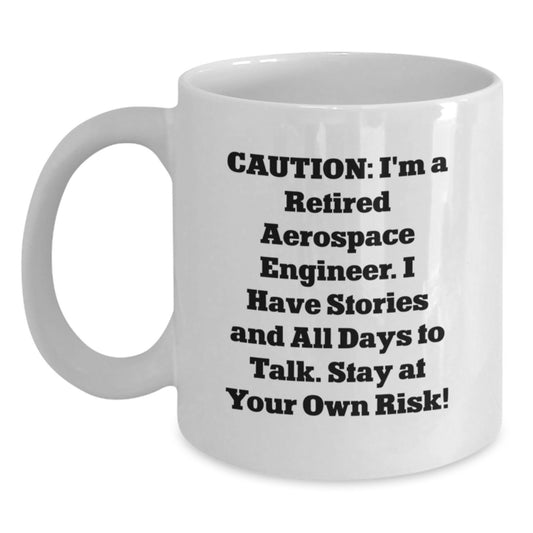 Aerospace Engineer Funny White Coffee Mugs, Gift for Men from Friends, Humorous Mug for Aerospace Engineer, Unique Christmas Unique Gifts for Men - Main