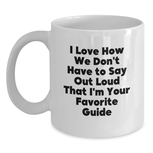 Funny Guide Gifts from Friends, Perfect White Coffee Mugs for Guide Enthusiasts, Christmas Unique Gifts for Guide - Main