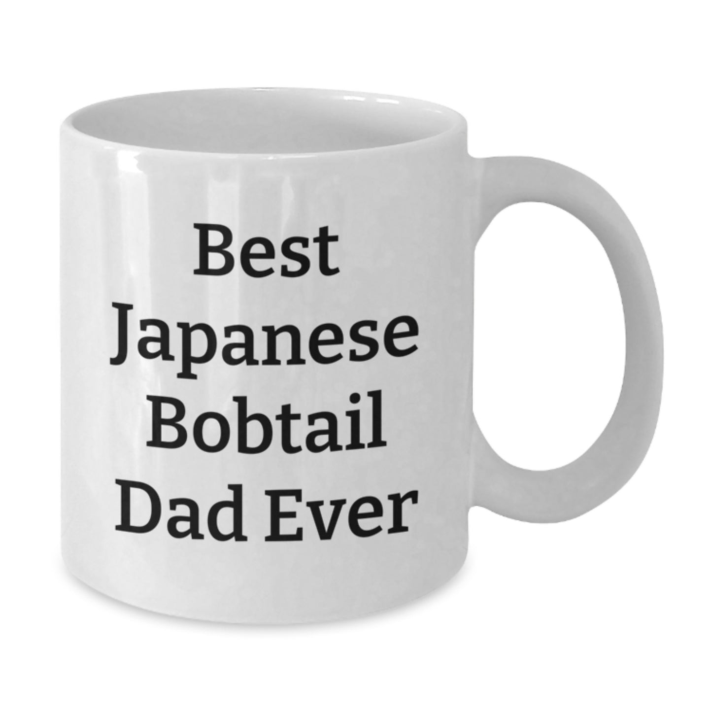 Funny Japanese Bobtail Cat Dad Gifts from Men to Friends for Graduation Unique White Coffee Mug - Additional