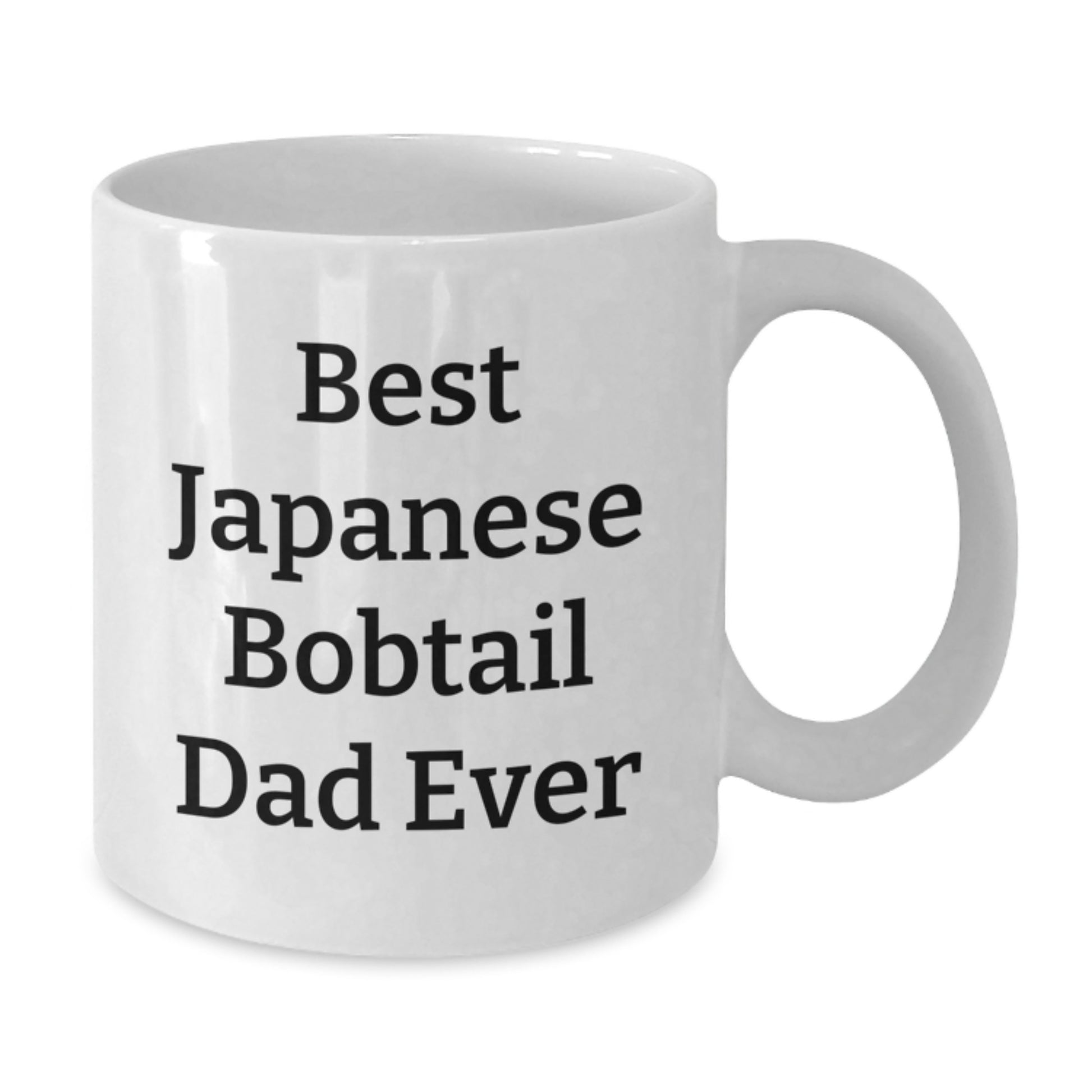 Funny Japanese Bobtail Cat Dad Gifts from Men to Friends for Graduation Unique White Coffee Mug - Additional