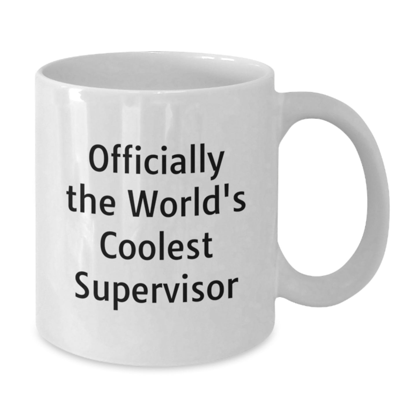 Funny Supervisor Gifts from Men for World's Coolest Supervisor White Coffee Mug - Christmas Unique Present Ideas - Additional