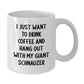 Funny Giant Schnauzer Dog Gifts from Friends for Birthday, I Just Want To Drink Coffee And Hang Out With My Giant Schnauzer, White Coffee Mug - Additional