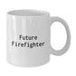 Funny Firefighter Gifts for Men - Future Firefighter White Christmas Coffee Mug, Gifts from Men to Firefighter Friends - Additional