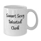Funny Clerk Quote Gifts from Friends for Birthday, White Coffee Mug, Funny Clerk Gifts, Clerk Appreciation, Clerk Humor, Clerk White Coffee Mug - Additional