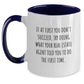 Funny Real Estate Agent Gifts from Men to Women Friends at Christmas Time, Two Tone Coffee Mug with If At First You Don't Succeed Quote, Cute Real Estate Agent - Main