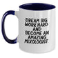 Gifts from Friends and Family to Amazing Mixologist, 'Dream Big, Work Hard, And Become An Amazing Mixologist' Funny Christmas Unique Gifts, Two Tone Coffee Mug for Men, Women Mixologist - Main