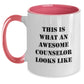 Funny Counselor Gifts from Friends - This Is What An Awesome Counselor Looks Like, Two Tone Coffee Mug for Counselors, Graduation Unique Gifts - Main