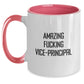 Funny Vice-principal Gifts from Friends, Christmas Unique Gifts for Men, Amazing F--king Vice-principal Two Tone Coffee Mugs, Vice-principal Appreciation Mug - Main