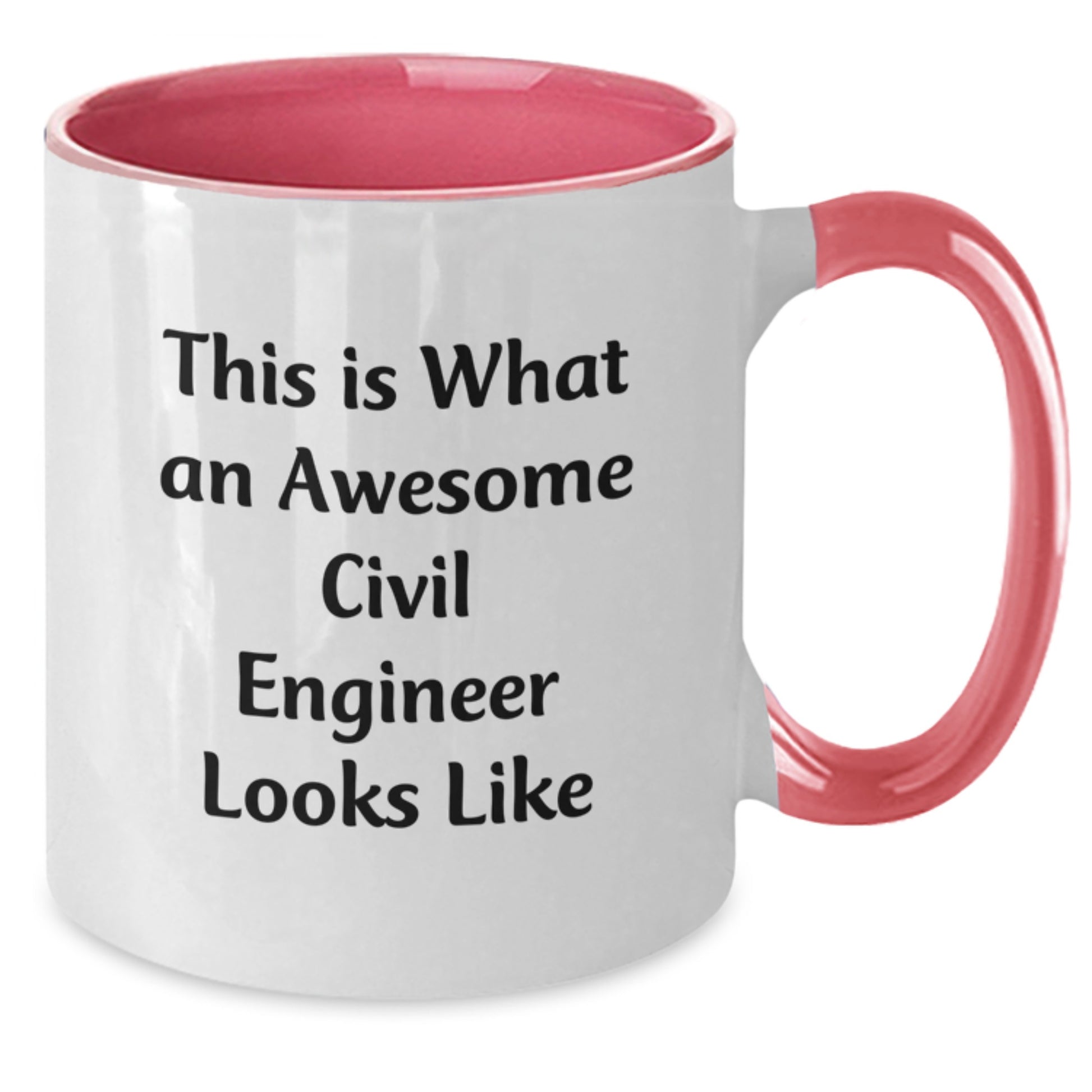 Funny Civil Engineer Gifts from Friends for Graduation - Two Tone Coffee Mug - 'This Is What An Awesome Civil Engineer Looks Like' - Additional