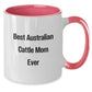 Funny Australian Cattle Dog Mom Gifts from Friends - Best Australian Cattle Mom Ever Two Tone Coffee Mug for Birthday Unique Presents - Additional