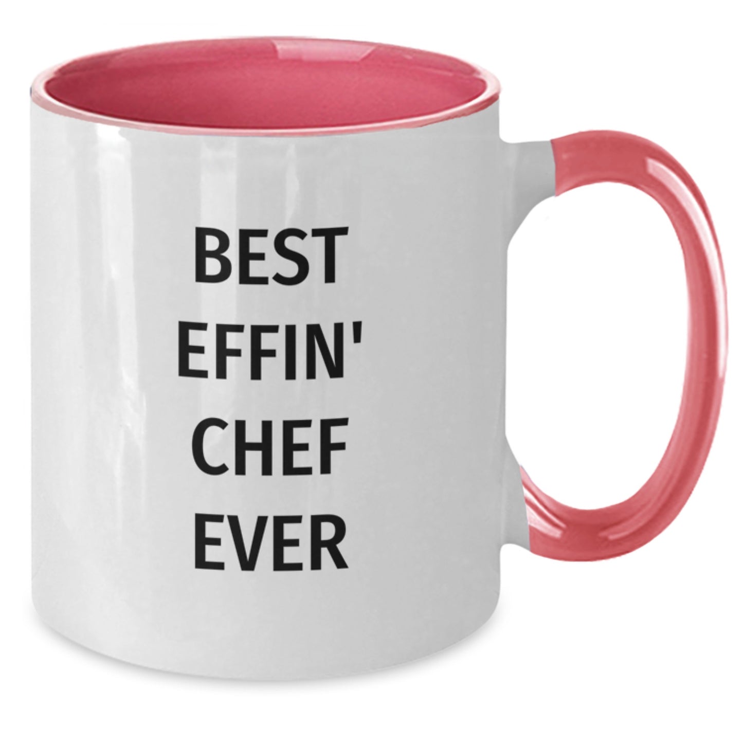 Funny Chef Gifts from Friends and Family - Best Effin' Chef Ever Two Tone Coffee Mug, Christmas Unique Mugs for Chef Enthusiasts, Gifts for Men and Women - Additional