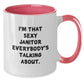 Funny Janitor Gifts for Coworkers - I'm That Sexy Janitor Everybody's Talking About. Two Tone Coffee Mug for Men, Christmas Unique Gifts from Friends, Janitor Humor Mug - Additional