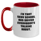Funny School Bus Driver Gifts from Men to Men, Unique Christmas Unique Gifts for School Bus Driver, Two Tone Coffee Mug with I'm That Sexy School Bus Driver Everybody's Talking About. - Main
