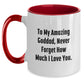Funny Goddad Gifts for Him, Two Tone Coffee Mugs with 'To My Amazing Goddad, Never Forget How Much I Love You.' Quote, Christmas Unique Gifts from Men to Goddad - Main