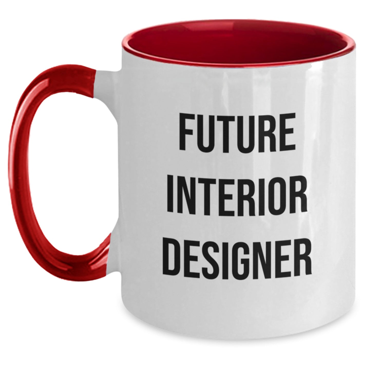Funny Interior Designer Gifts for Men, Two Tone Coffee Mug with Inspirational Quote 'Future Interior Designer' - Unique Christmas Unique Gifts from Men - Main