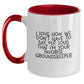 Funny Gifts for groundskeeper from Friends, Two Tone Coffee Mug with groundskeeper Quote, Black and White Christmas Unique Gifts - Main
