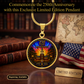 250 Years of Independence Necklace or Keychain Stained Glass Style Independence Hall USA Patriotic Commemorative Limited Edition