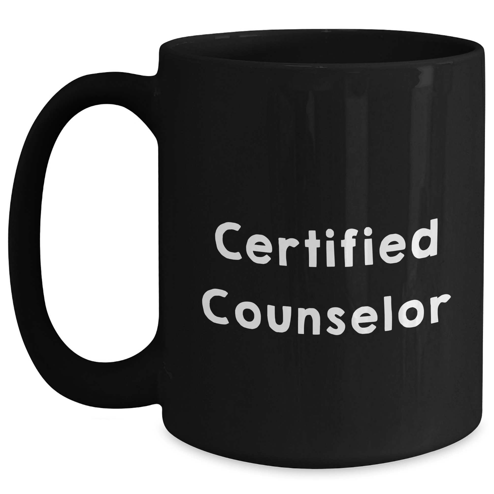 Funny Counselor Gifts from Friends - Black Coffee Mug for Him or Her - Certified Counselor Quote - Father's Day Unique Gifts - Main