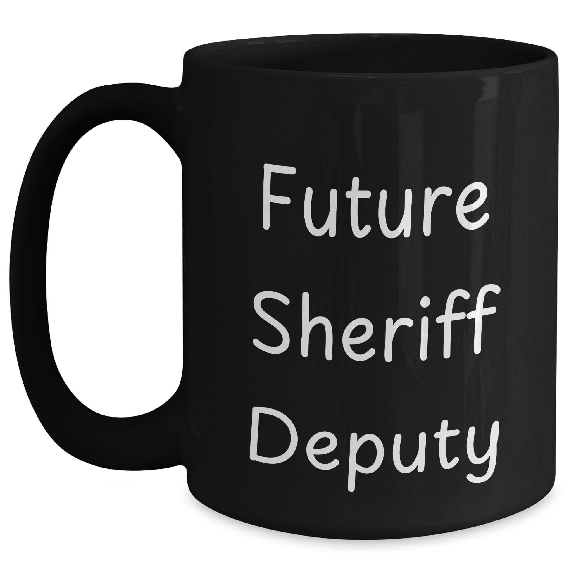 Funny Future Sheriff Deputy Sheriff Deputy Gifts from Friends for Graduation Unique Black Coffee Mugs - Main