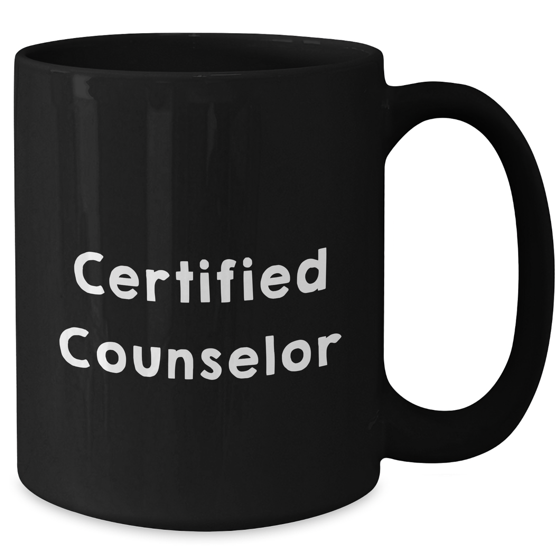 Funny Counselor Gifts from Friends - Black Coffee Mug for Him or Her - Certified Counselor Quote - Father's Day Unique Gifts - Additional