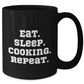 Funny Cooking Quotes Black Coffee Mugs, Gifts from Men to Cooking Enthusiast Friends, 11oz or 15oz Microwave and Dishwasher Safe for Father's Day - Additional