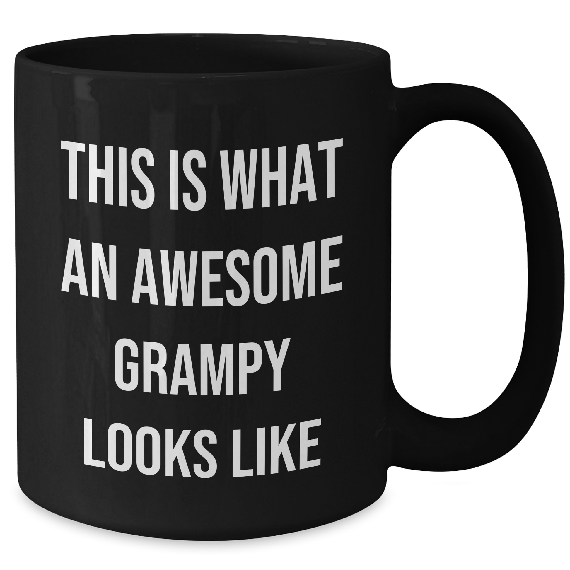 Funny Grampy Gifts for Him, Black Coffee Mug with 'This Is What An Awesome Grampy Looks Like' Quote, Graduation Unique Gifts from Men to Grampy - Additional