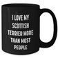 Scottish Terrier Dog Lovers' Funny Quote Black Coffee Mugs Gifts from Men to Family, Gifts for Dad, Father's Day Unique Presents - Additional