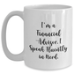 Funny Financial Advisor Gifts, 'I'm A Financial Advisor. I Speak Fluently In genius.' White Coffee Mug for Graduation, Gifts from Family to Financial Advisor, 11oz or 15oz Ceramic Mug - Main
