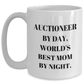 Funny Auctioneer Quotes Gifts for Men from Family, Unique White Coffee Mug for Father's Day - Main