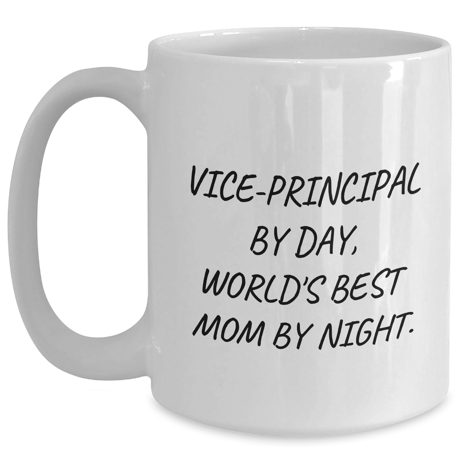 Vice-Principal By Day, World's Best Dad By Night - Funny White Coffee Mug Gifts for Men, White Coffee Mug for Father's Day - Main