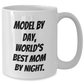 Model By Day, World's Best Dad By Night Funny White Coffee Mug Gifts from Men to Dads, Father's Day Unique Gifts - Additional