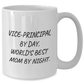 Vice-Principal By Day, World's Best Dad By Night - Funny White Coffee Mug Gifts for Men, White Coffee Mug for Father's Day - Additional