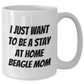 Funny Beagle Dog Mom Gifts from Dad to Son, I Just Want To Be A Stay At Home Beagle Mom White Coffee Mug, Father's Day Unique Gifts for Men - Additional