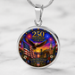 250th Anniversary Necklace or Keychain Stained Glass Style Patriotic USA Freedom Commemorative Limited Edition