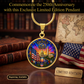 America 250 Years Necklace or Keychain Stained Glass Style USA Commemorative Limited Edition Patriotic Keepsake