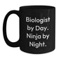 Biologist Gifts Funny Black Coffee Mug Birthday Unique Presents from Friends, Coworkers, Family to Biologists - Main