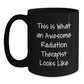Funny Radiation Therapist Gifts from Friends - This Is What An Awesome Radiation Therapist Looks Like, Black Coffee Mug for Birthday - Gifts for Radiation Therapist Men, Women, Coworkers, Family - Main