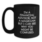 Funny Financial Advisor Gifts from Friends for Graduation - I'm Not A Magician But... Black Coffee Mug, 11oz or 15oz, Microwave & Dishwasher Safe - Main