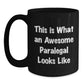 Funny Paralegal Gifts, 'This Is What An Awesome Paralegal Looks Like' Quote, Black Coffee Mug for Graduation, Gifts from Friends, Gifts for Paralegal - Main