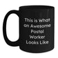 Funny Postal Worker Mug Gifts from Friends, Coworkers, or Family for Graduation - This Is What An Awesome Postal Worker Looks Like - Main