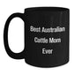 Australian Cattle Dog Lover Gifts from Friends for Birthday - 'Best Australian Cattle Mom Ever' Quote on Black Coffee Mug - Main