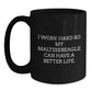 Maltese Dog Lovers Funny Quote Black Coffee Mug Gifts for Birthday, Gifts from Family, Friends, or Coworkers - Main