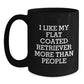 Funny Flat Coated Retriever Dog Lovers Gifts from Friends to Family - I Like My Flat Coated Retriever More Than People Quote Black Coffee Mug - Main