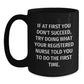 Funny Registered Nurse Gifts from Friends for Christmas, Unique Black Coffee Mug with If At First You Don't Succeed Quote, Great for Men or Women Coworkers - Main