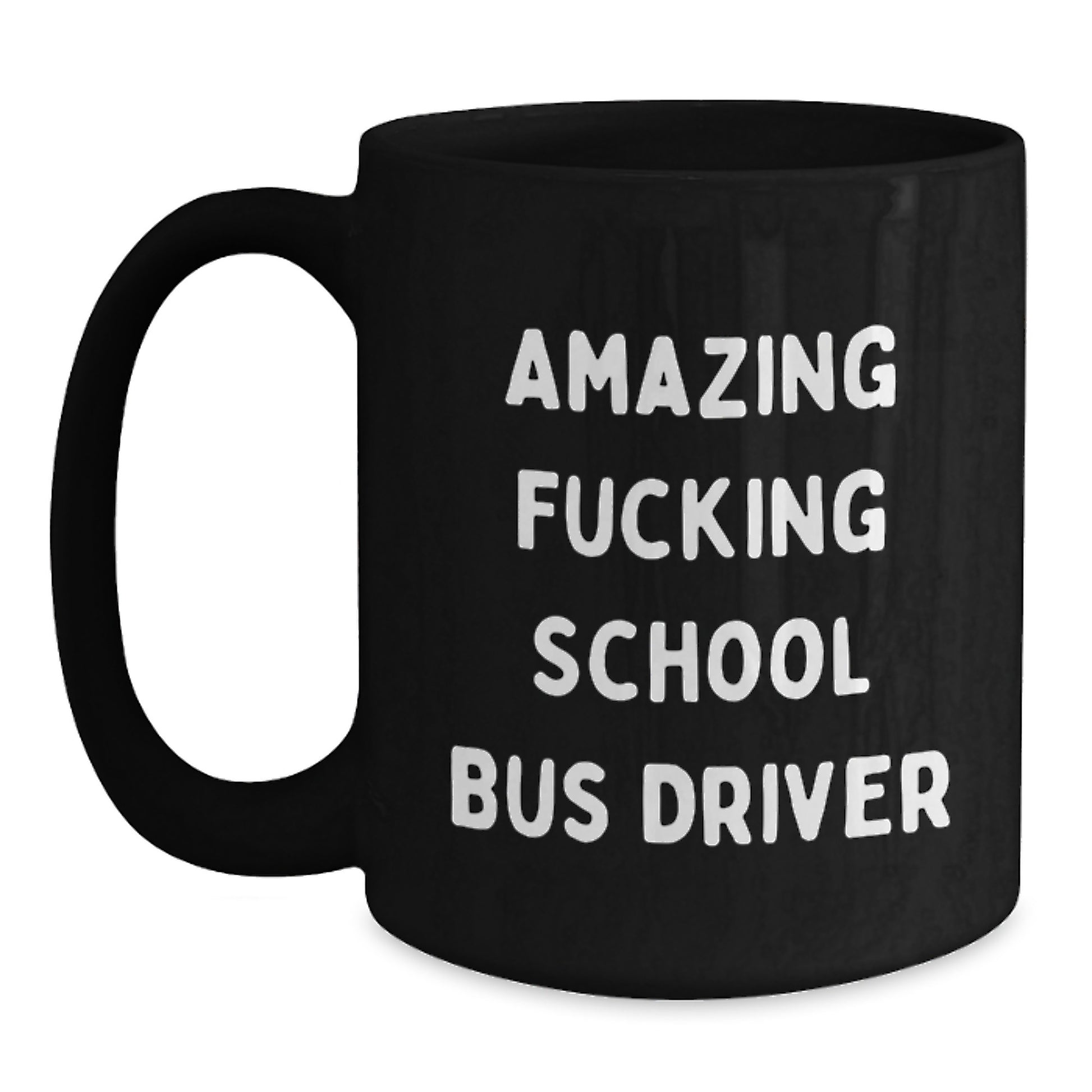 Funny School Bus Driver Black Coffee Mugs for Christmas Unique Gifts from Men to School Bus Driver Friends - Main