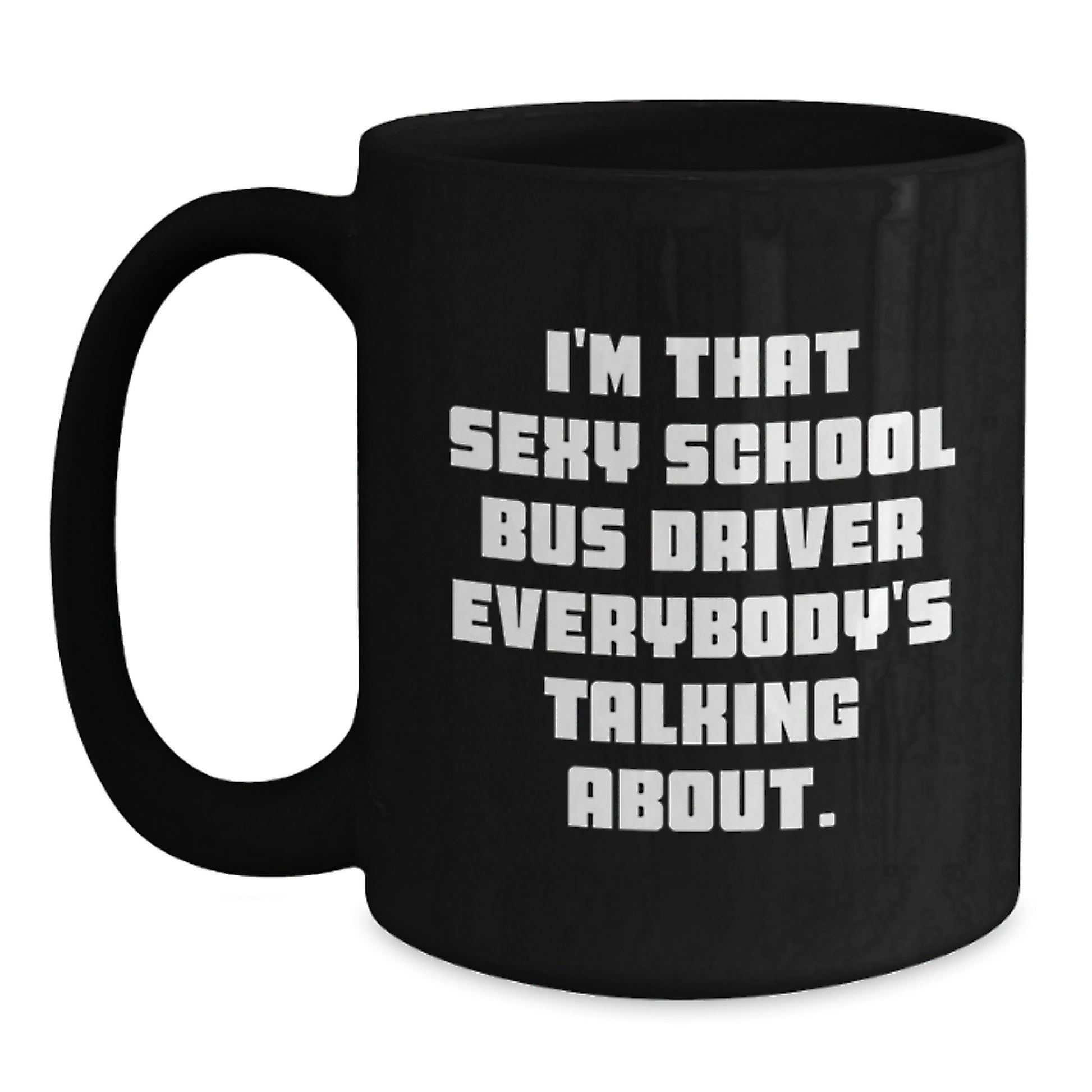 Funny School Bus Driver Gifts from Men, Unique Black Coffee Mug for School Bus Driver, Christmas Unique Gifts - Main