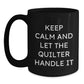 Quilter's Delight, Funny Graduation Gifts from Friends, Quilter Black Coffee Mug - Main